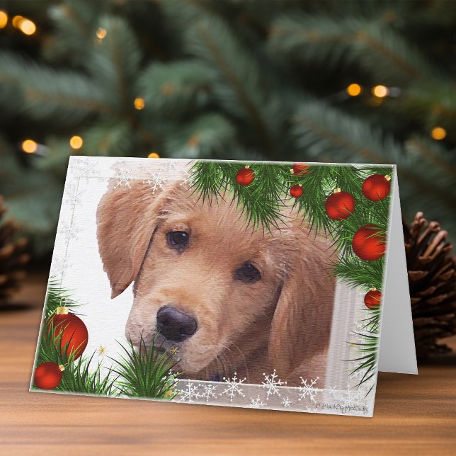 Tarjeta de Navidades de Golden Retriever (Subido por el creador)