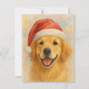 Tarjeta de Navidades de Golden Retriever