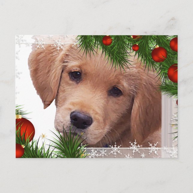 Tarjeta de Navidades de Golden Retriever - Perro d (Anverso)
