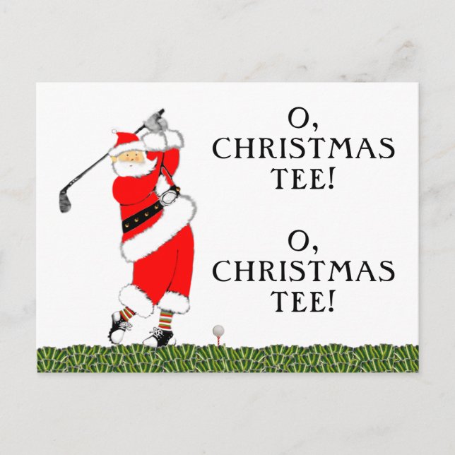 Tarjeta de Navidades de golf (Anverso)