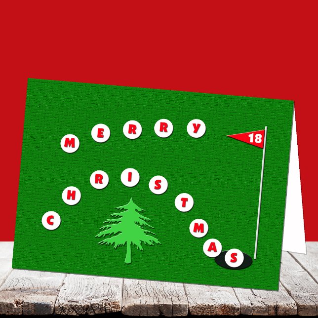 Tarjeta de Navidades de golf Feliz Navidad (Subido por el creador)