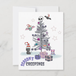 Tarjeta de Navidades de Gótico pastel de la tempor