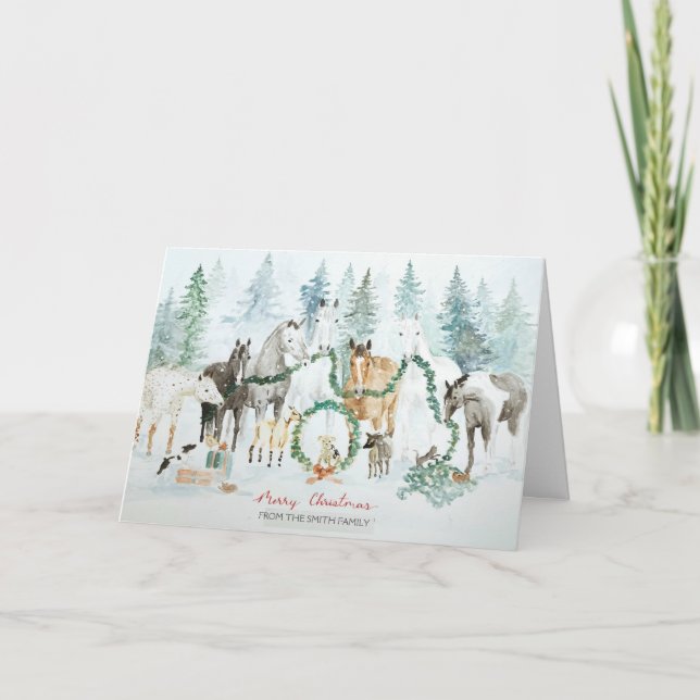 Tarjeta de Navidades de granja (Anverso)