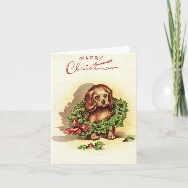 Tarjeta de Navidades de guirnaldas (Anverso)