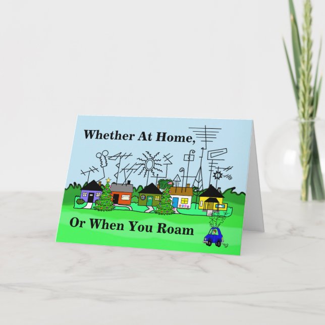 Tarjeta de Navidades de Ham Radio HOA y Mobile Rig (Anverso)