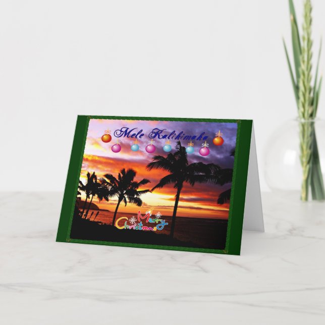 Tarjeta de Navidades de Hawái (Anverso)