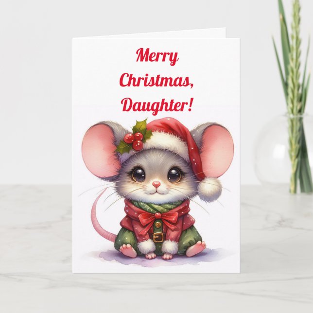 TARJETA DE NAVIDADES DE HIJA DE LIL MOUSE (Anverso)