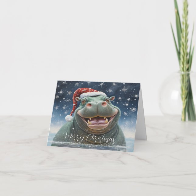 Tarjeta de Navidades de Hippo en broma (Anverso)