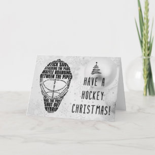 Tarjeta de Navidades de hockey sobre hierba para m
