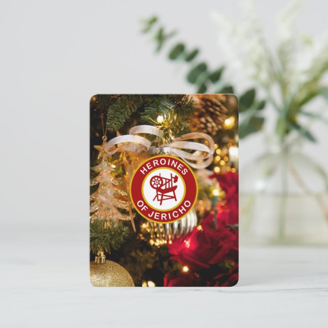 Tarjeta de Navidades de HOJ personalizada (Anverso de pie)