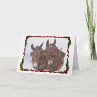 Tarjeta de Navidades de Holiday Mules