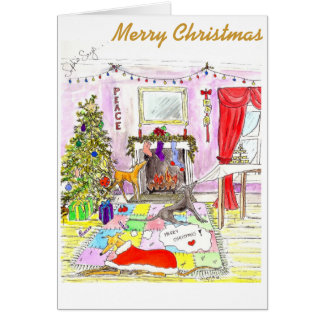 Tarjeta de Navidades de Hounds traviesos