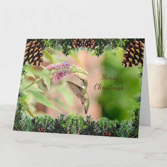 Tarjeta de Navidades de Hummingbird (Anverso)