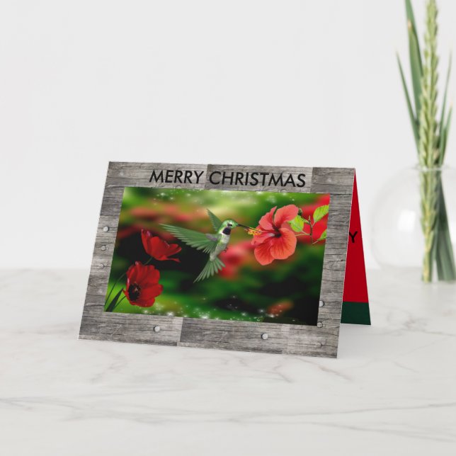 Tarjeta de Navidades de Hummingbird (Anverso)