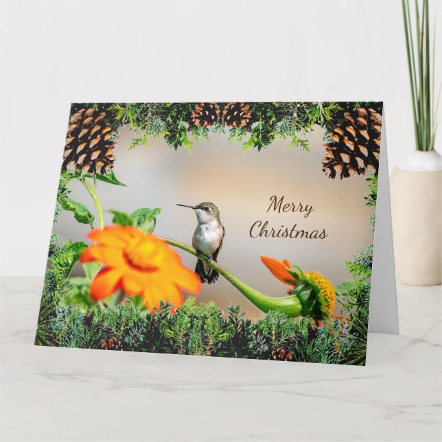 Tarjeta de Navidades de Hummingbird (Anverso)