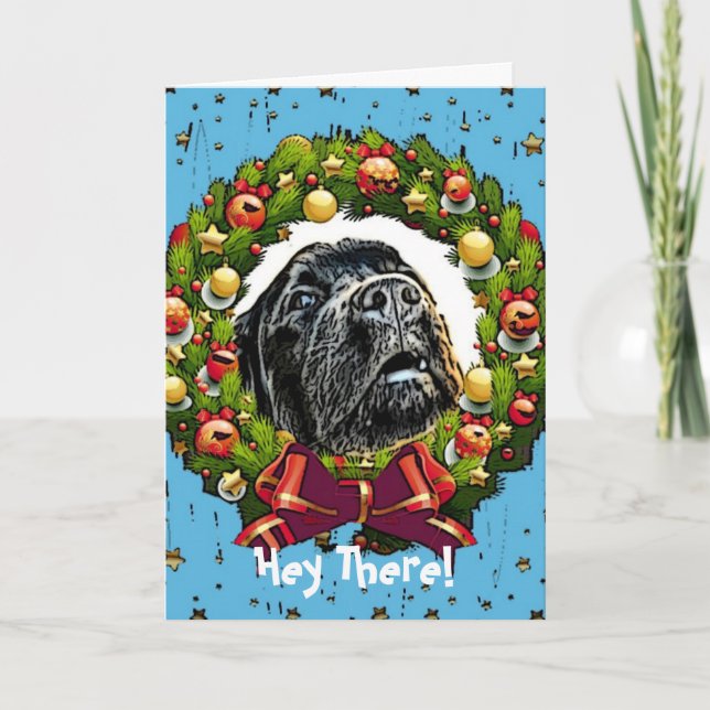 Tarjeta de Navidades de humor ~Perro (Anverso)