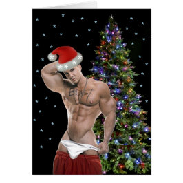Tarjeta de Navidades de Hunk Buff Santa