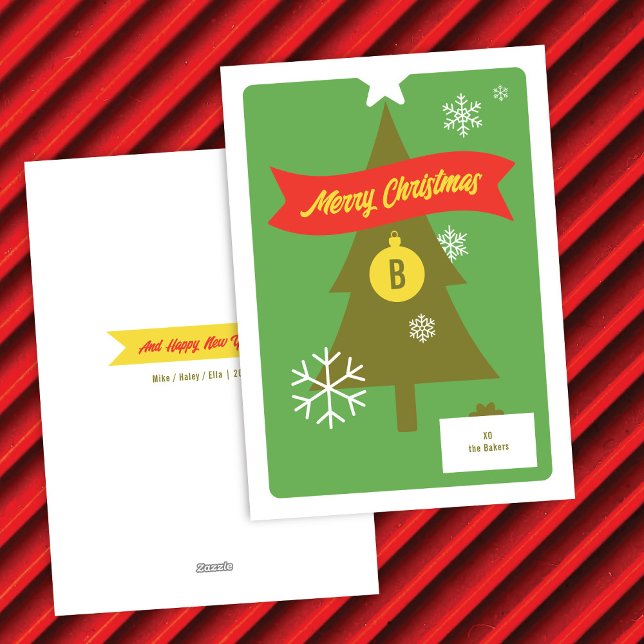 Tarjeta de Navidades de iconos de Navidades monogr (Subido por el creador)