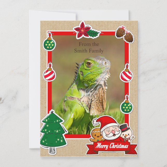 Tarjeta de Navidades de Iguana (Anverso)