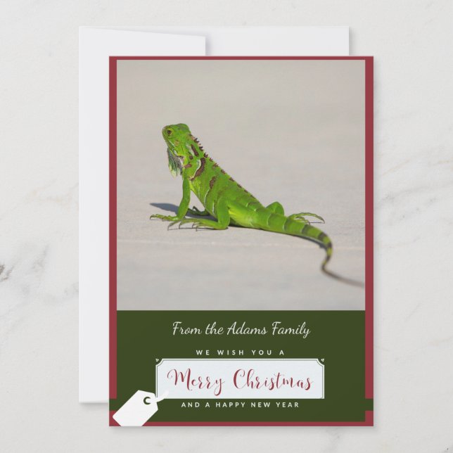 Tarjeta de Navidades de Iguana (Anverso)
