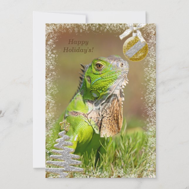 Tarjeta de Navidades de Iguana (Anverso)