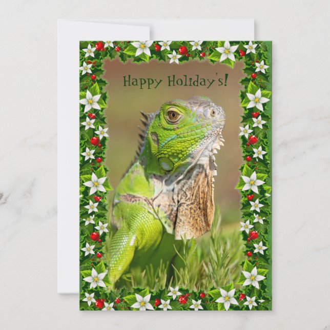 Tarjeta de Navidades de Iguana (Anverso)
