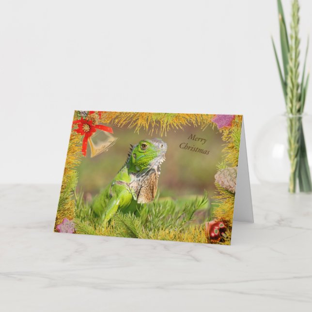 Tarjeta de Navidades de Iguana (Anverso)