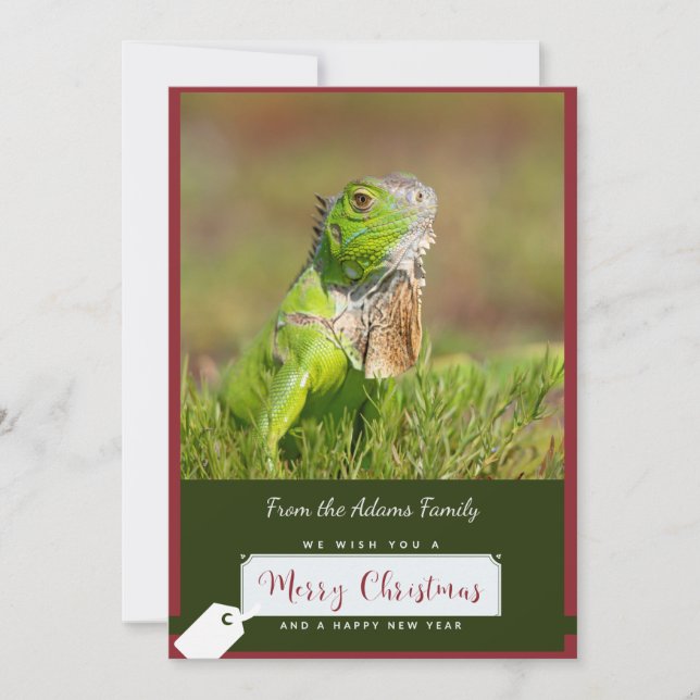 Tarjeta de Navidades de Iguana (Anverso)