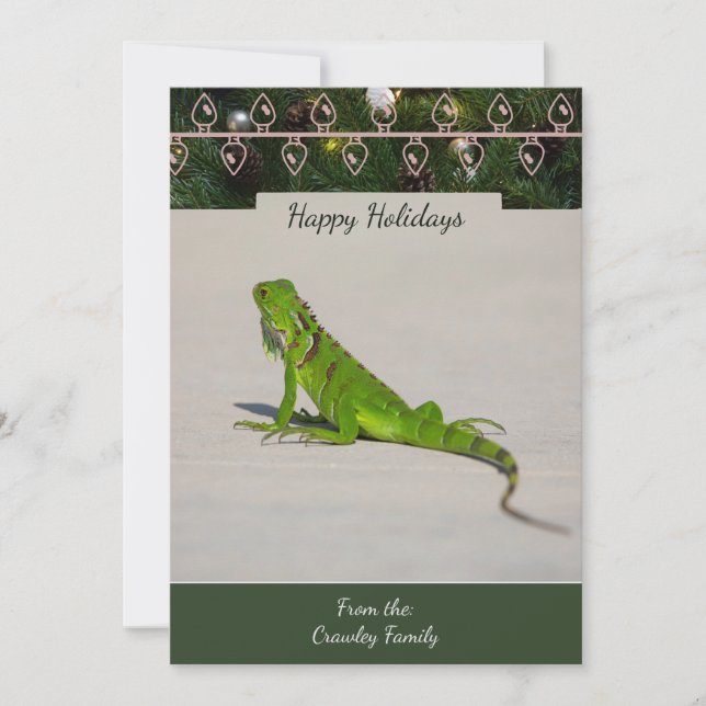 Tarjeta de Navidades de Iguana (Anverso)