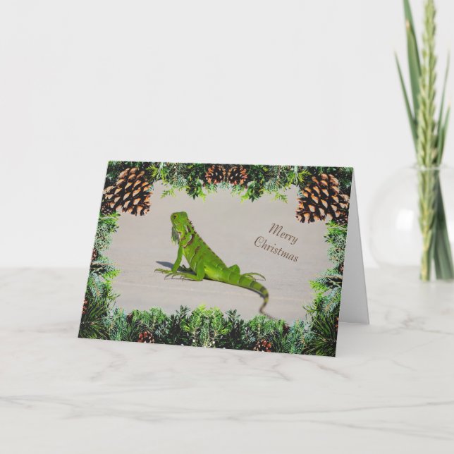 Tarjeta de Navidades de Iguana (Anverso)