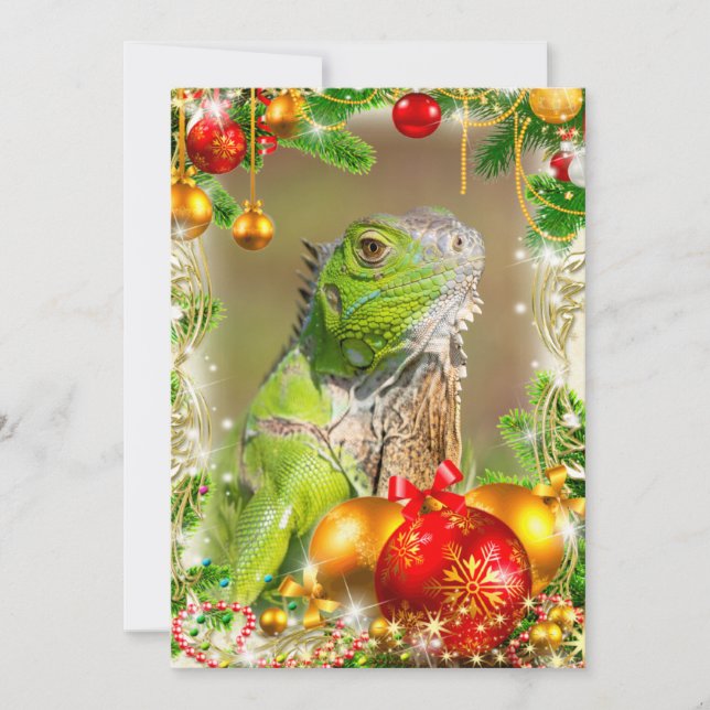 Tarjeta de Navidades de Iguana (Anverso)