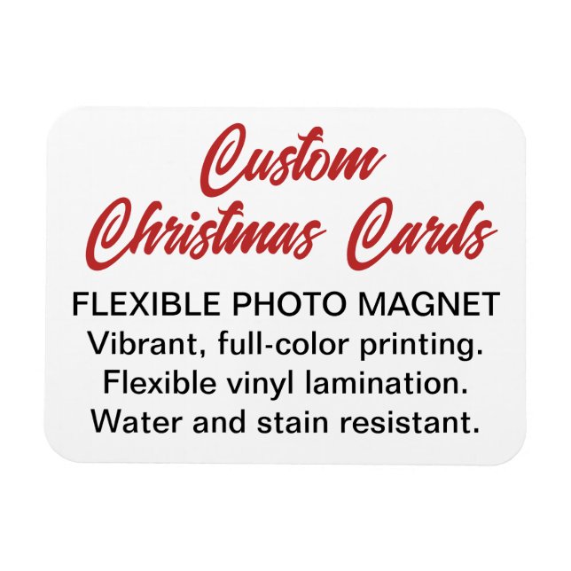 Tarjeta de Navidades de imán fotográfico personali (Horizontal)