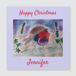 Tarjeta de Navidades de imanes personalizados Robi