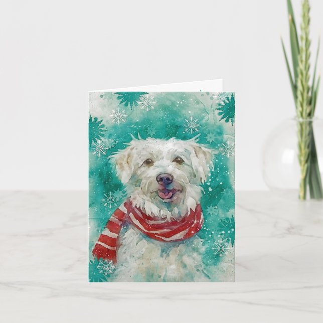 Tarjeta de Navidades de impresión de perros multim (Anverso)