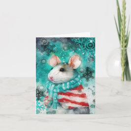 Tarjeta de Navidades de impresión de ratón multime