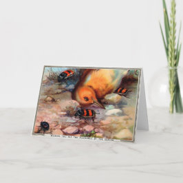 Tarjeta de Navidades de insectos para ave muerta d
