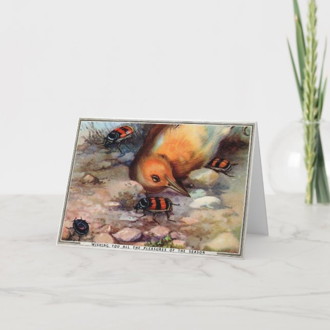 Tarjeta de Navidades de insectos para ave muerta d (Anverso)