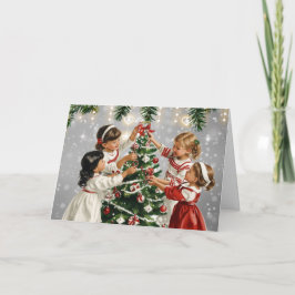 Tarjeta de Navidades de inspiración vintage