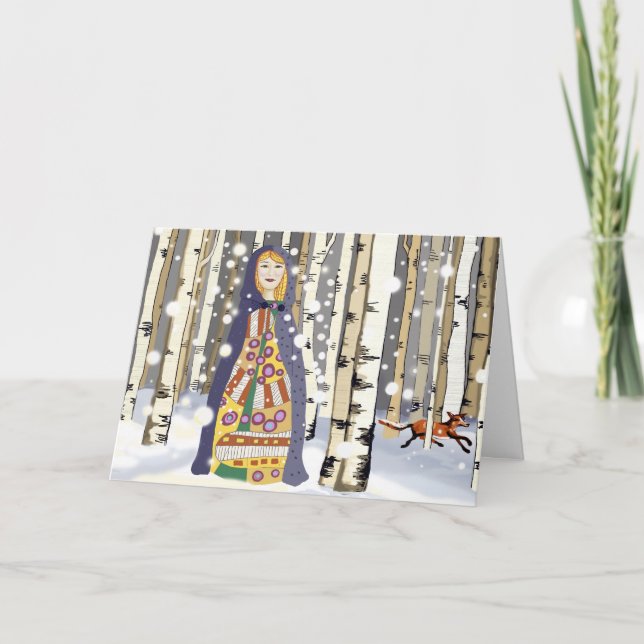 Tarjeta de Navidades de invierno (Anverso)
