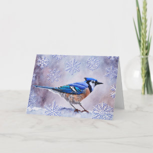Tarjeta de Navidades de invierno de nieve de Jay B