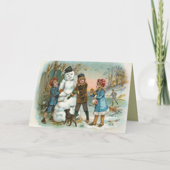 Tarjeta de Navidades de invierno de Victoria (Anverso)