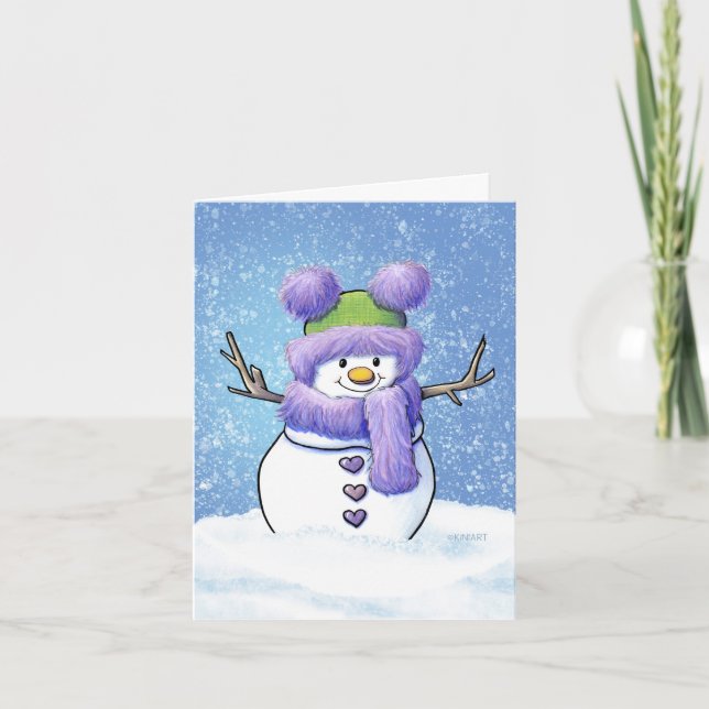 Tarjeta de Navidades de invierno para nieve (Anverso)