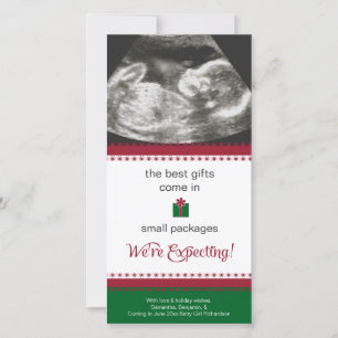 Tarjeta de Navidades de Invitación de embarazo