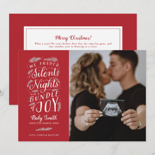 Tarjeta de Navidades de Invitación de embarazo de