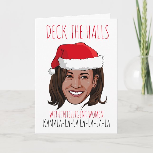 Tarjeta de Navidades de Kamala: Deck the Halls (Anverso)