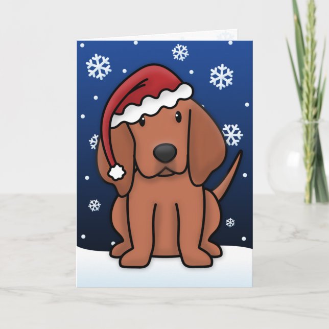 Tarjeta de Navidades de Kawaii Redbone (Anverso)