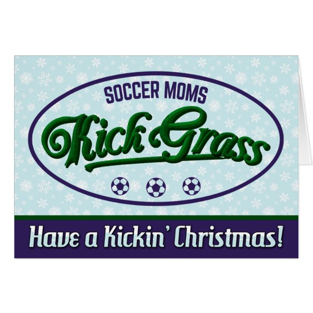 Tarjeta de Navidades de Kickgrass para mamás de fú (Anverso (Horizontal))