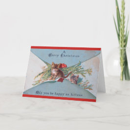 Tarjeta de Navidades de Kitten en Victoria