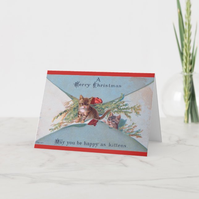 Tarjeta de Navidades de Kitten en Victoria (Anverso)
