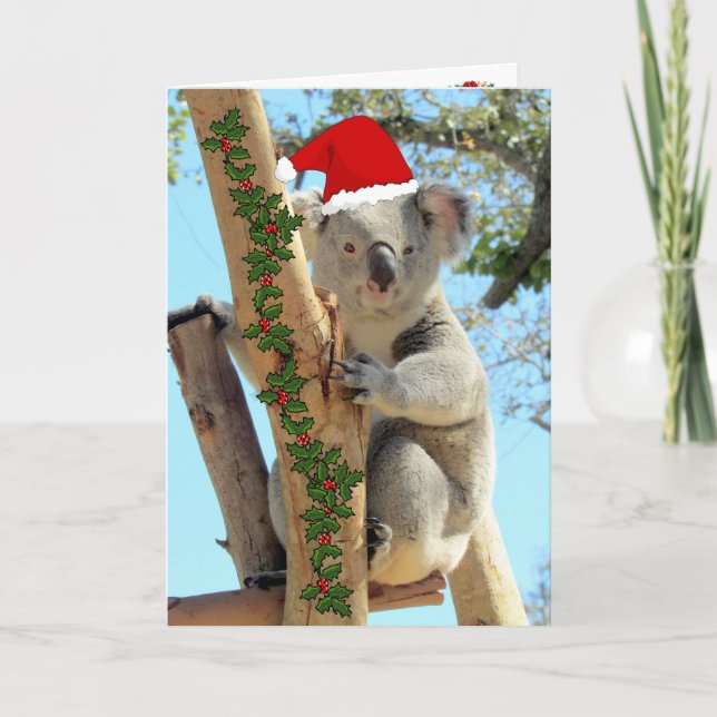 Tarjeta de Navidades de Koala (Anverso)